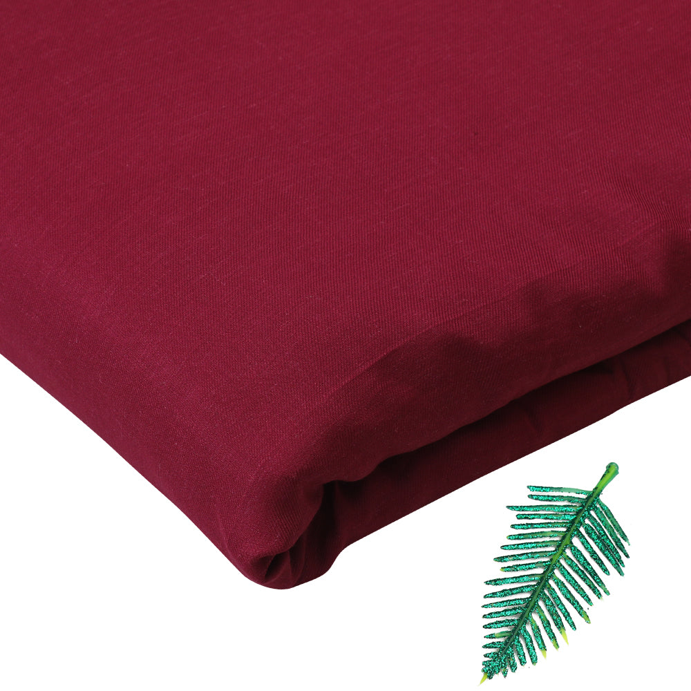 Boysenberry Color Viscose Satin Linen Fabric
