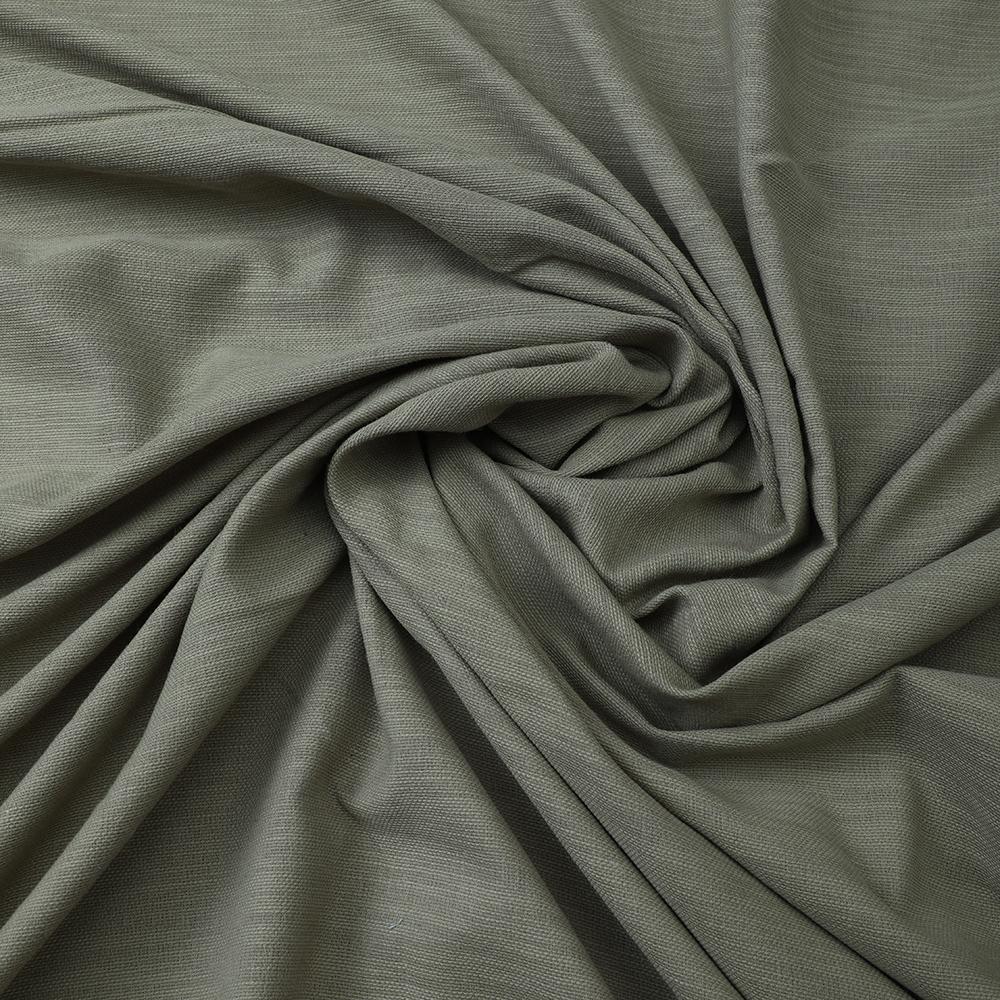 Pistachio Green Color Cotton Viscose Slub Fabric