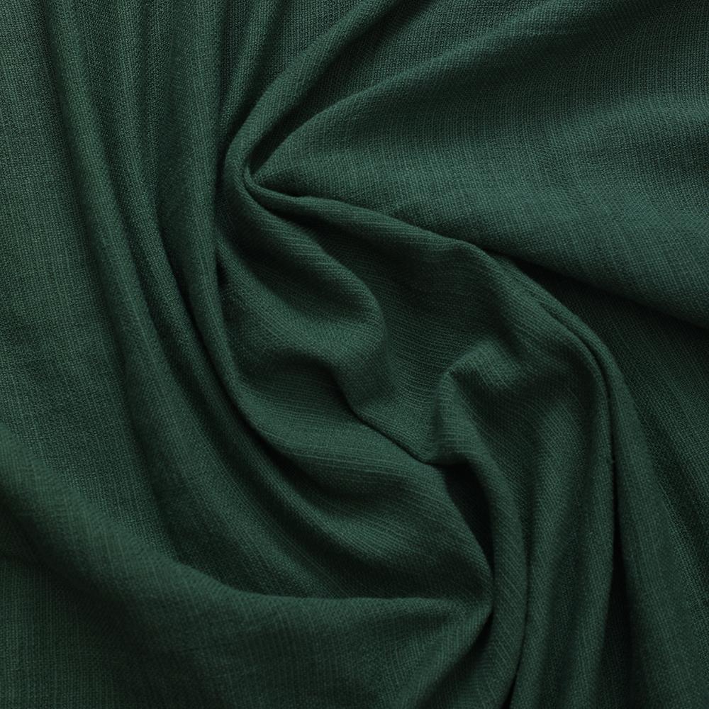 Dark Green Color Cotton Viscose Slub Fabric