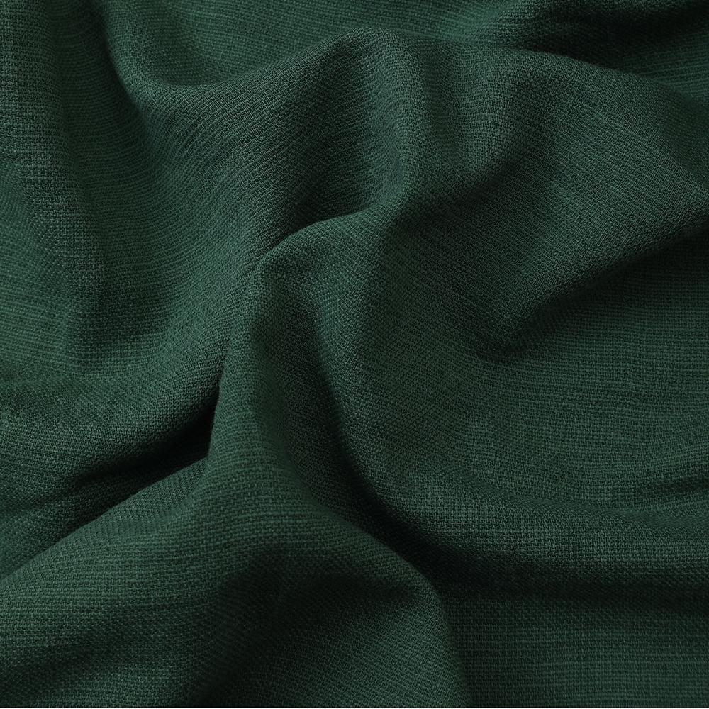 Dark Green Color Cotton Viscose Slub Fabric