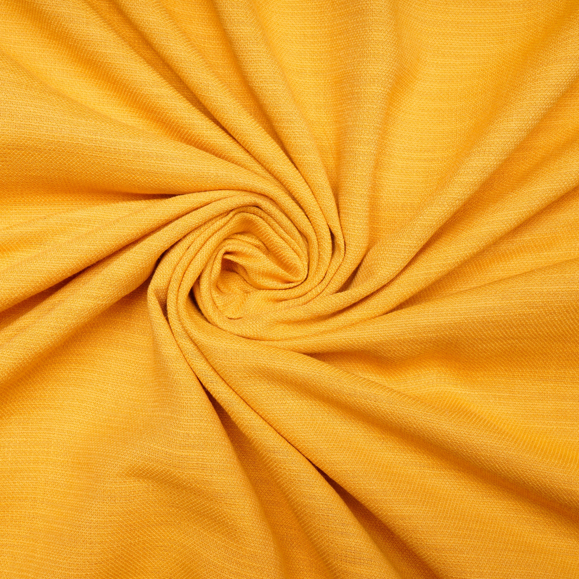 Mustard Color Slub Viscose Cotton Fabric