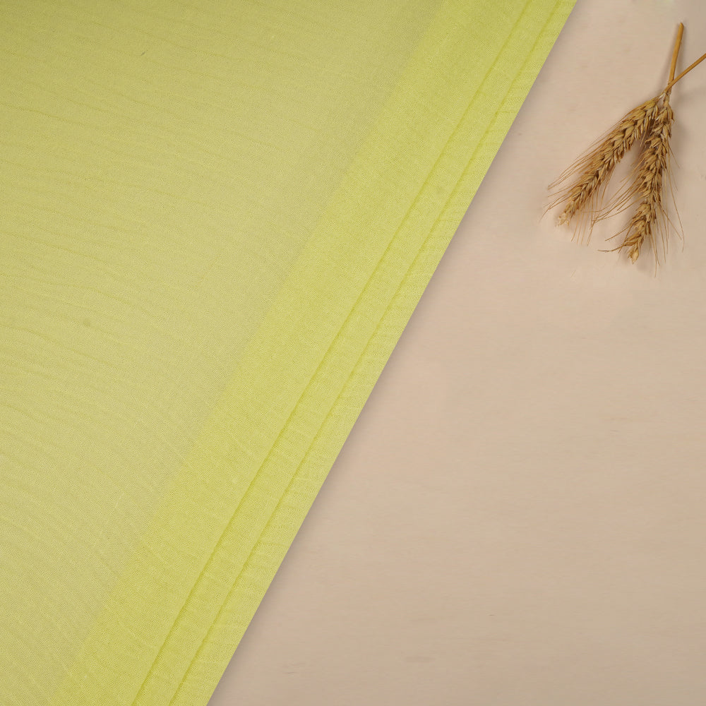 Yellow Color Crushed Cotton Linen Fabric