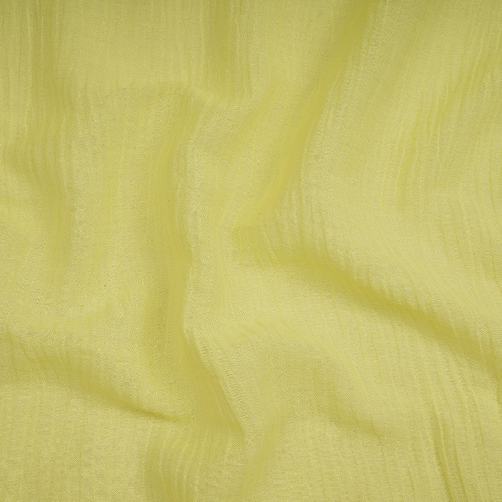 Yellow Color Crushed Cotton Linen Fabric