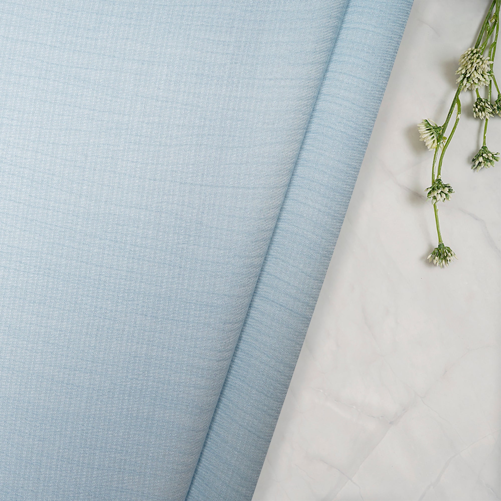 Light Blue Color Viscose Nylon Fabric