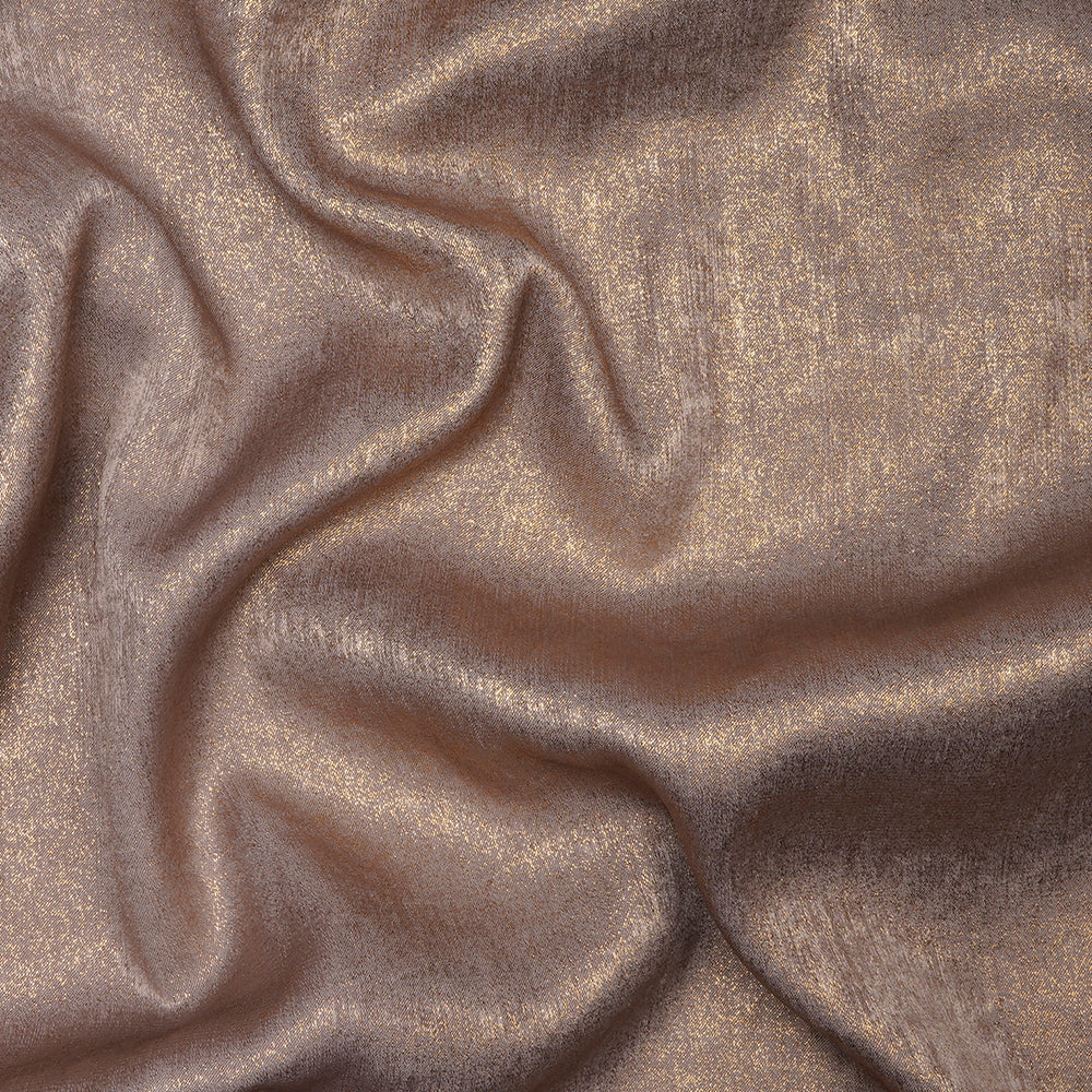 Beige Color All over Foile Printed Polyester Fabric