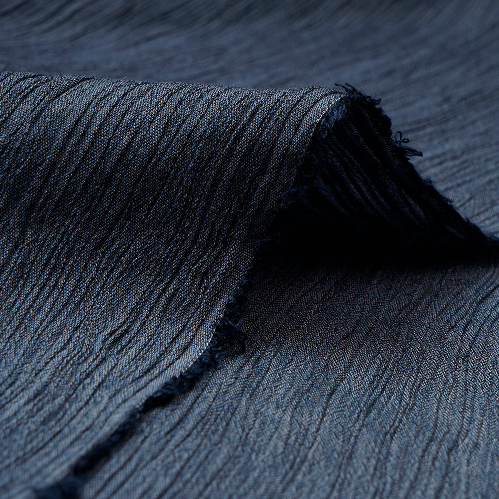 Dark Kashmir Blue Color Viscose Rayon Fabric