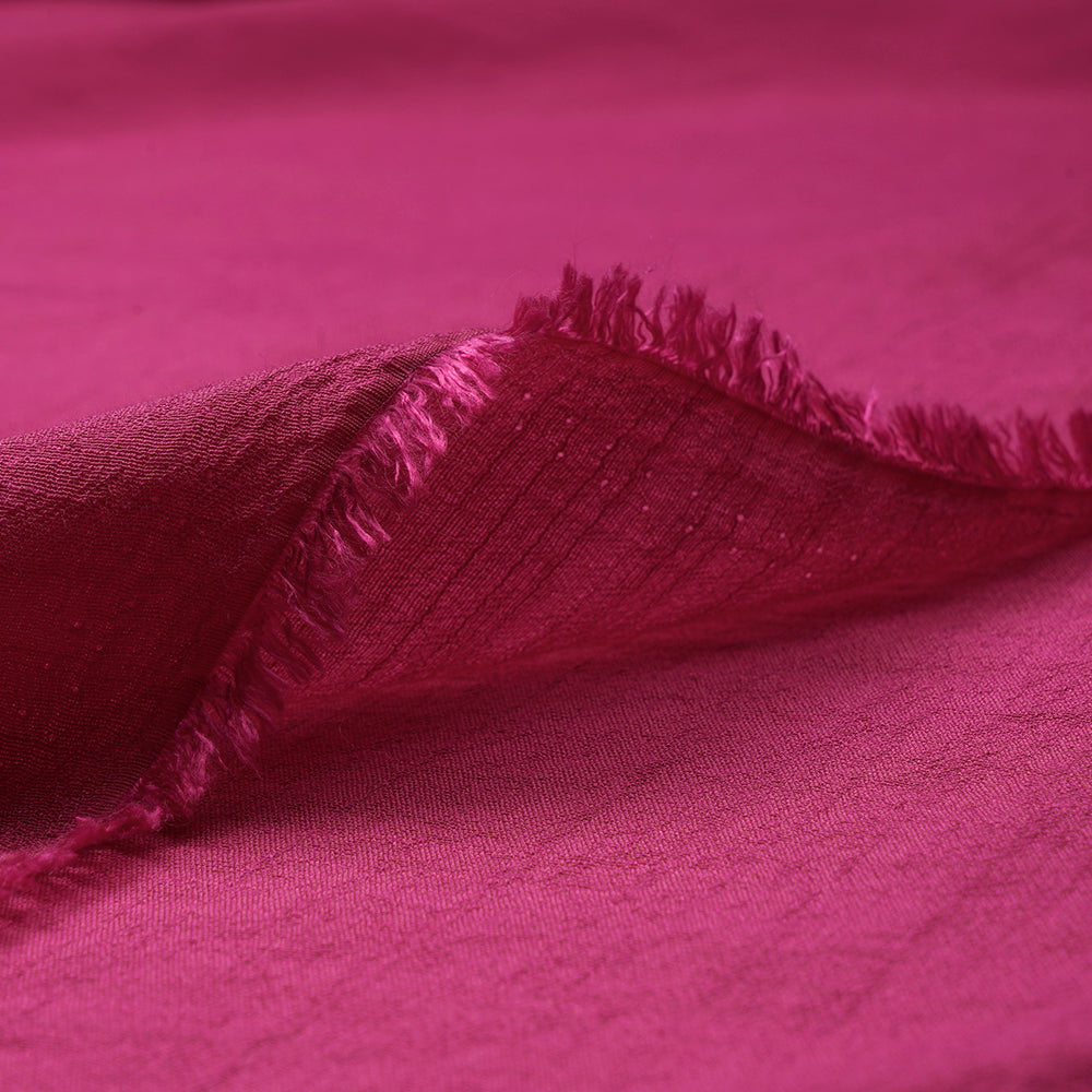 Pink Color Yarn Dyed Linen Crepe Fabric