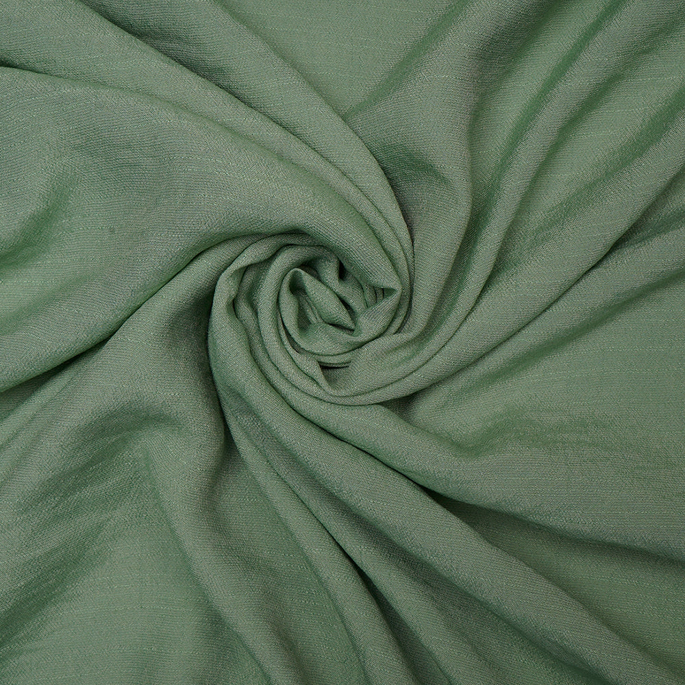 Neo Mint Color Yarn Dyed Linen Crepe Fabric