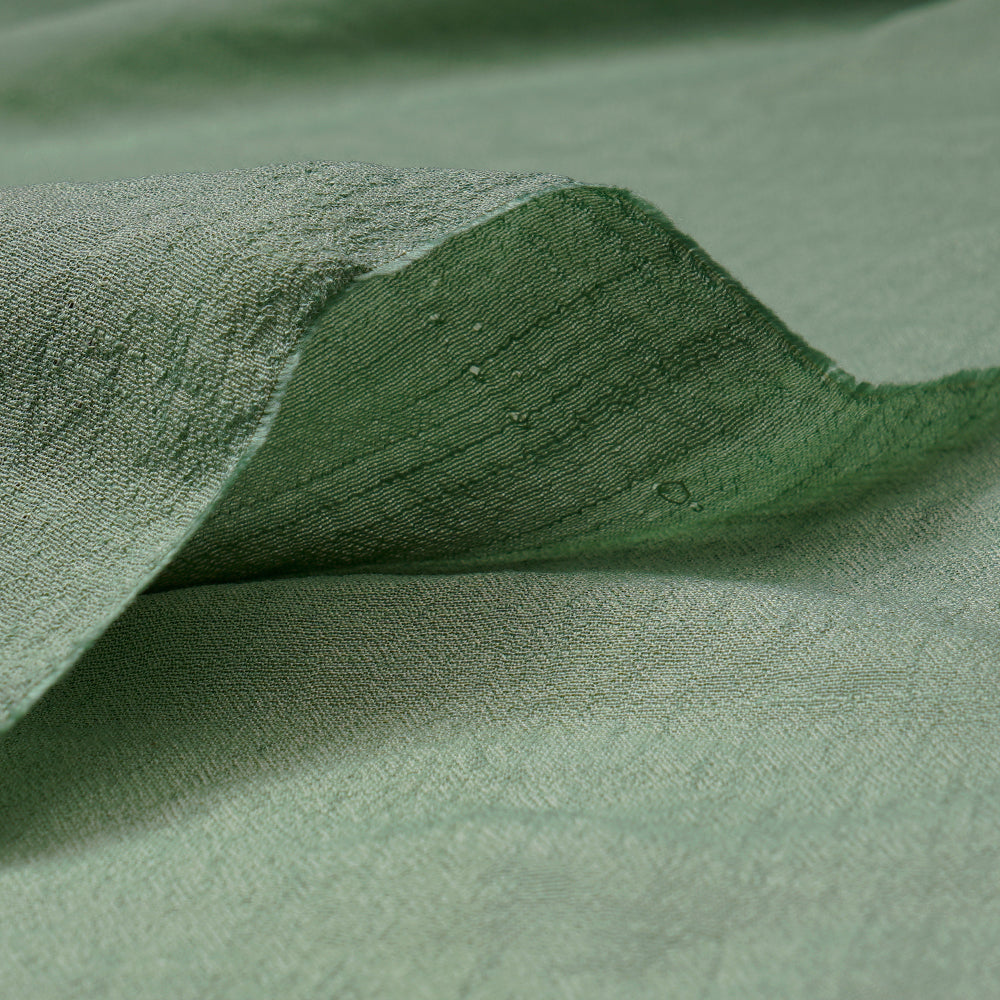 Neo Mint Color Yarn Dyed Linen Crepe Fabric