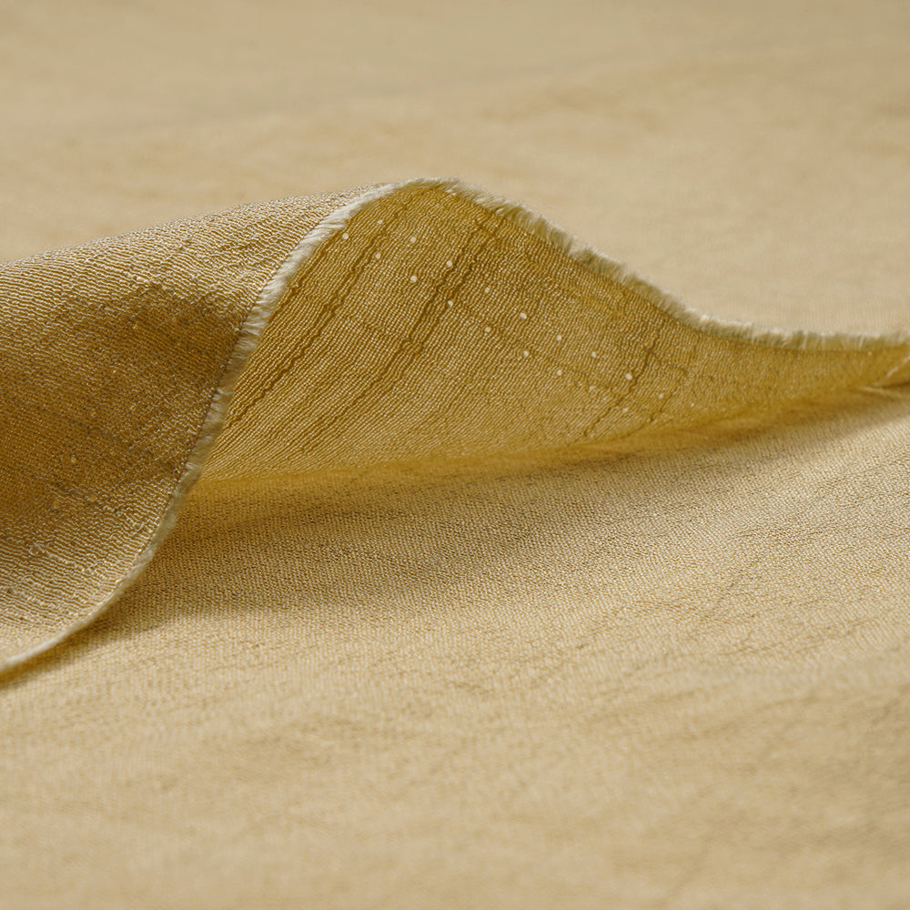Golden Color Yarn Dyed Linen Crepe Fabric