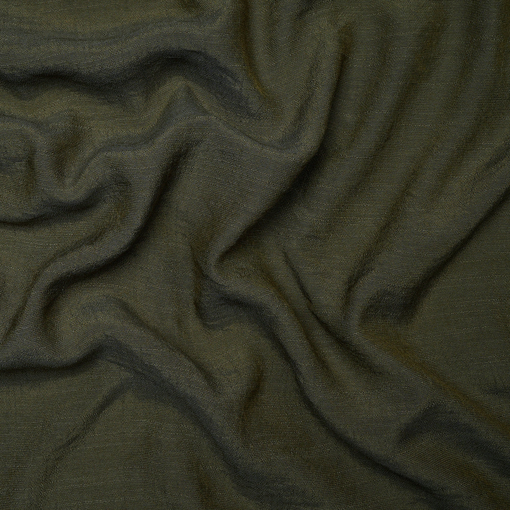 Pine Forest Color Yarn Dyed Linen Crepe Fabric