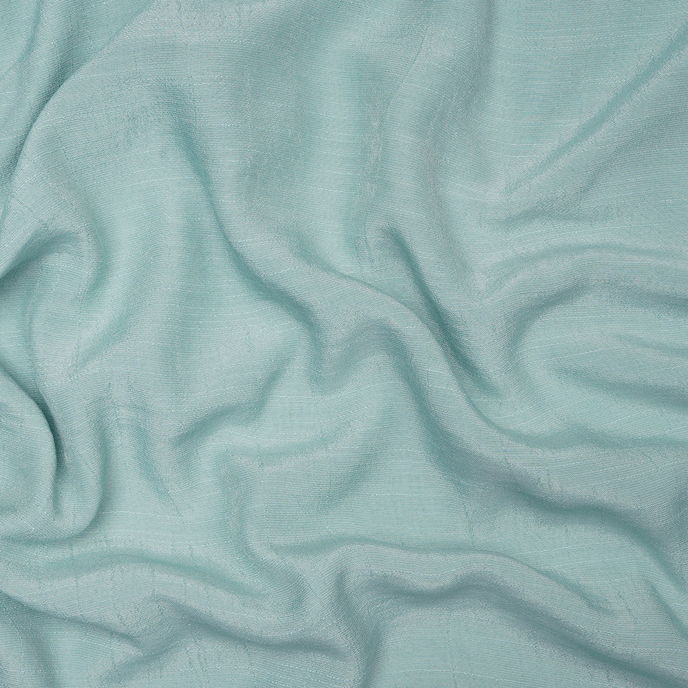 Pastel Mint Color Yarn Dyed Linen Crepe Fabric