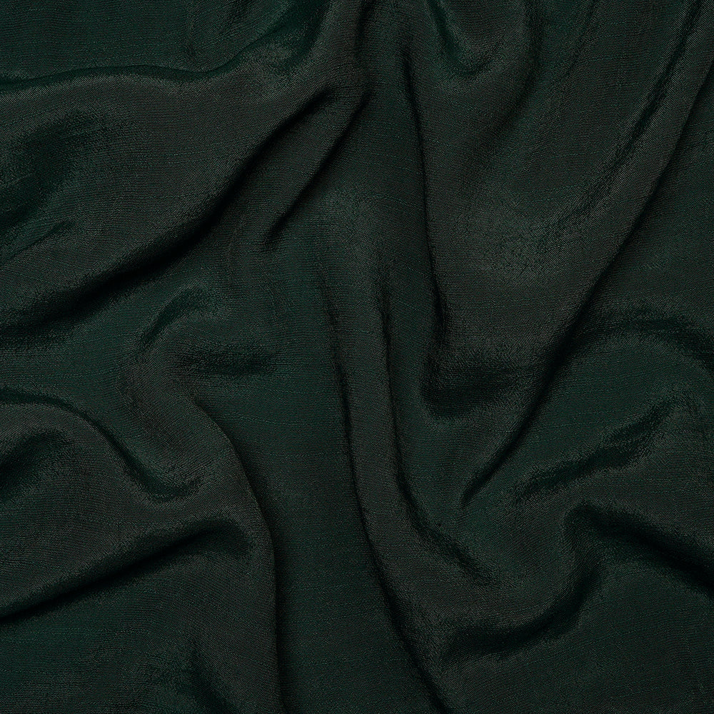 Dark Green Color Yarn Dyed Linen Crepe Fabric