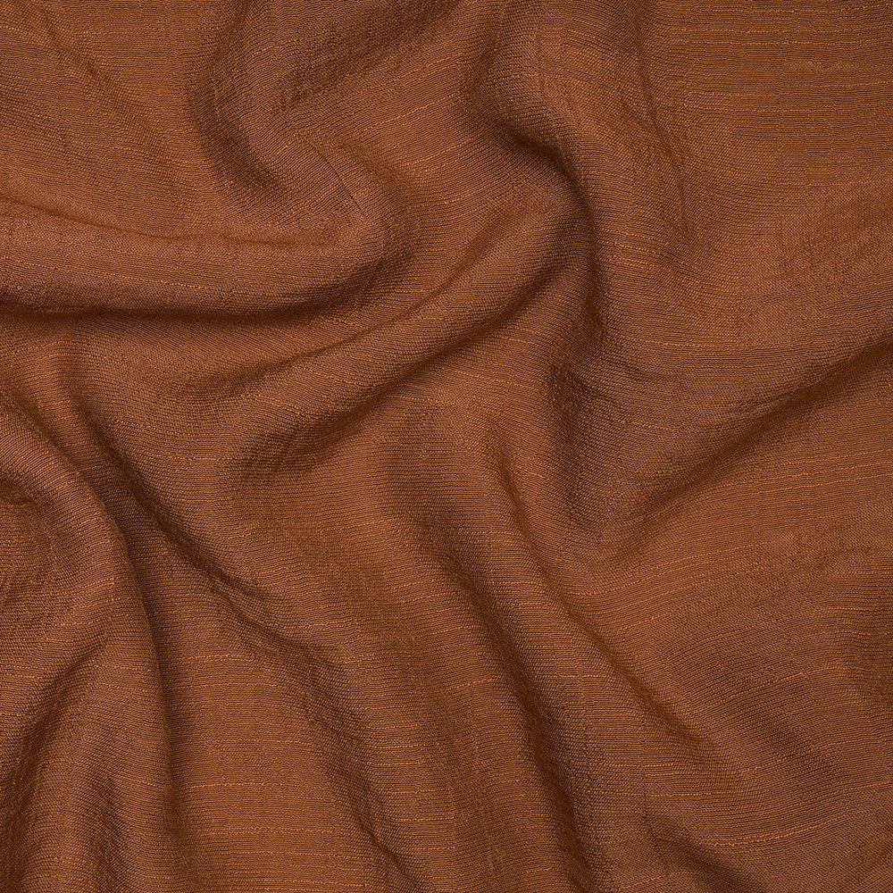 Fiery Cumin Color Yarn Dyed Linen Crepe Fabric