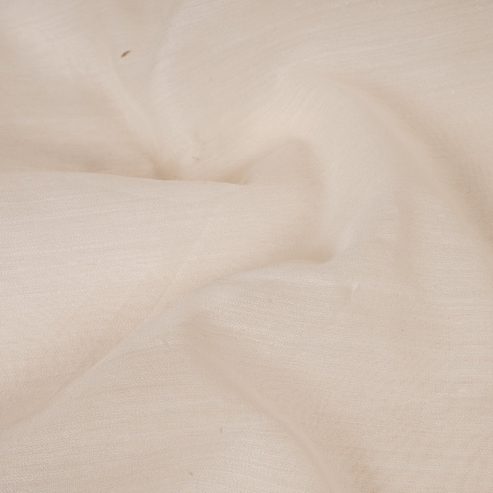 Cosmic Latte Color Wool Silk Fabric