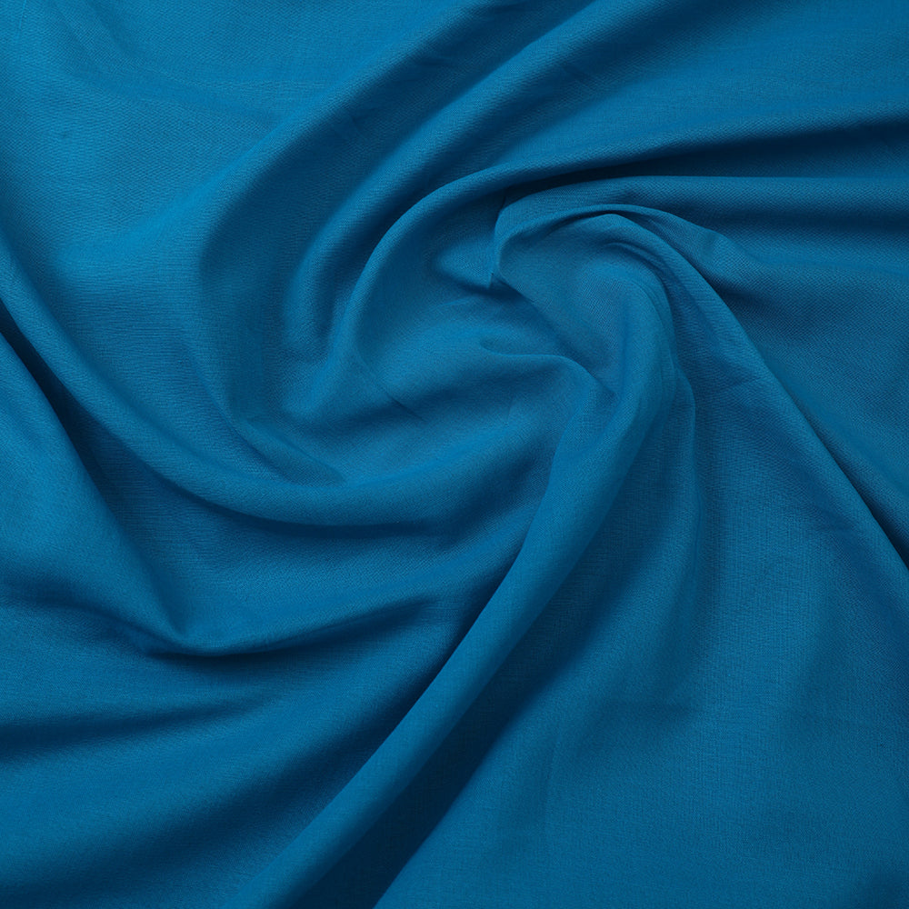 Blue Color Piece Dyed High Twist 2x2 Cotton Voile Fabric