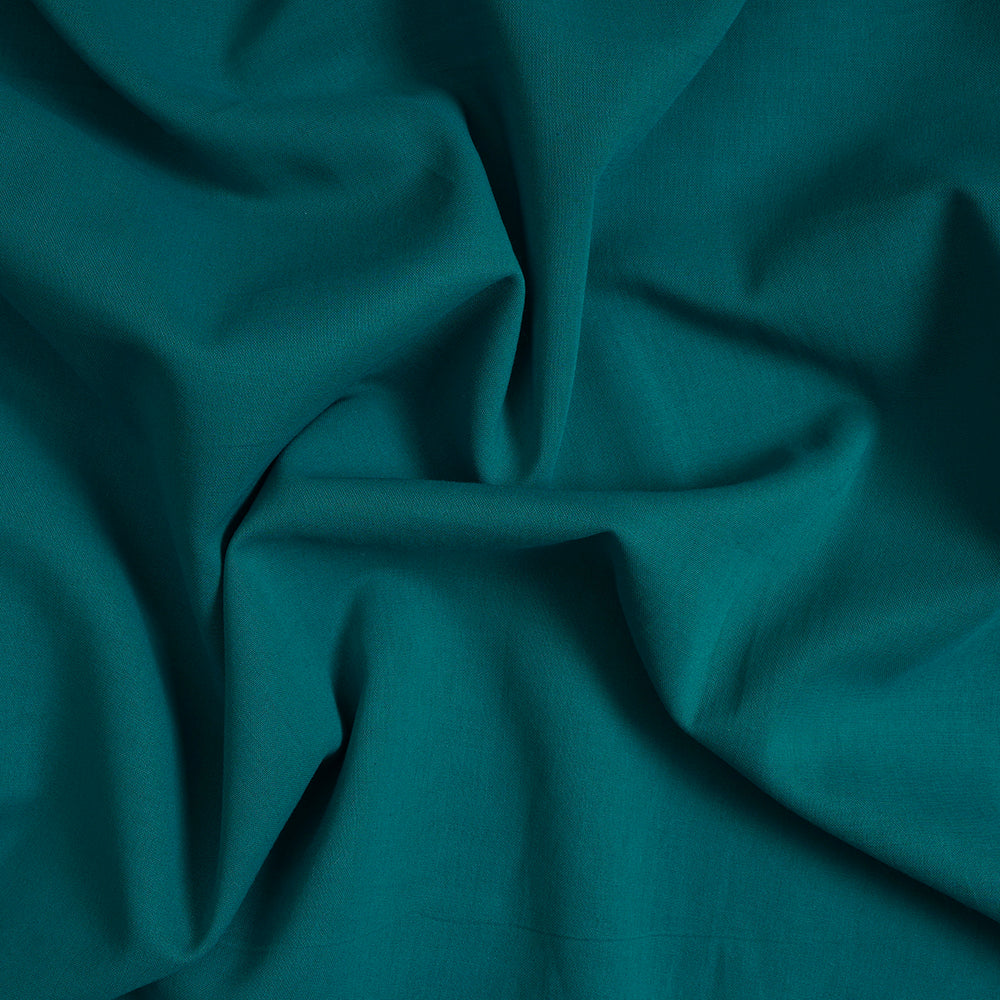 Teal Color Mill Dyed High Twist 2x2 Cotton Voile Fabric