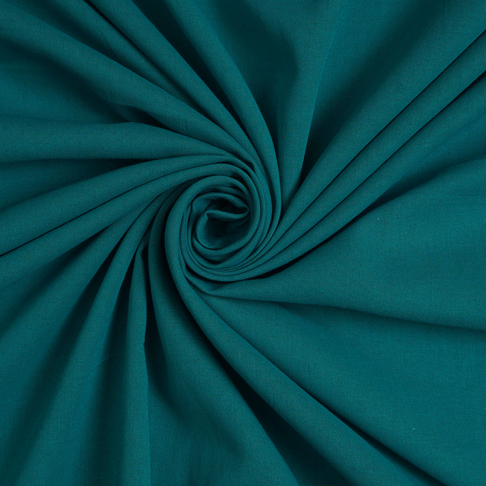 Teal Color Mill Dyed High Twist 2x2 Cotton Voile Fabric