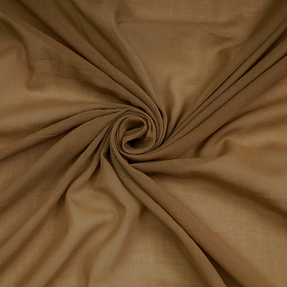 Light Brown Color Mill Dyed High Twist 2x2 Cotton Voile Fabric