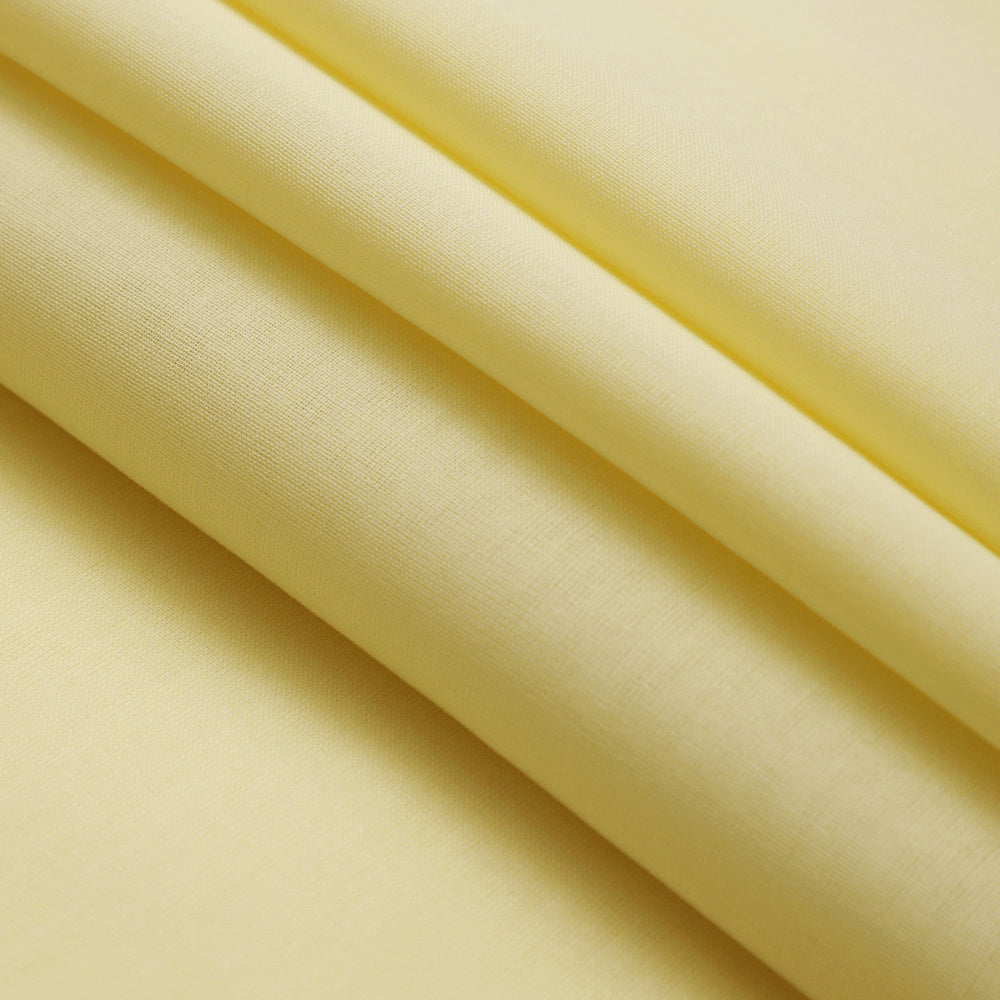 Light Yellow Color Mill Dyed High Twist 2x2 Cotton Voile Fabric