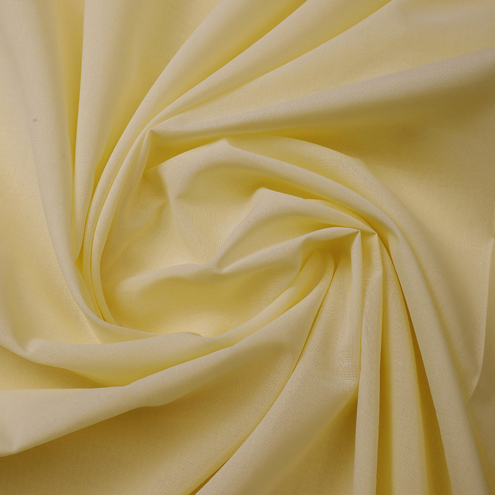 Light Yellow Color Mill Dyed High Twist 2x2 Cotton Voile Fabric