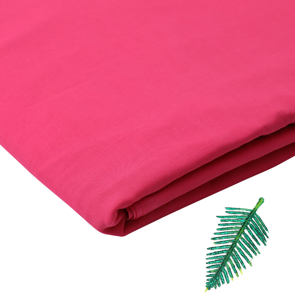 Hot Pink Color Piece Dyed High Twist 2x2 Cotton Voile Fabric