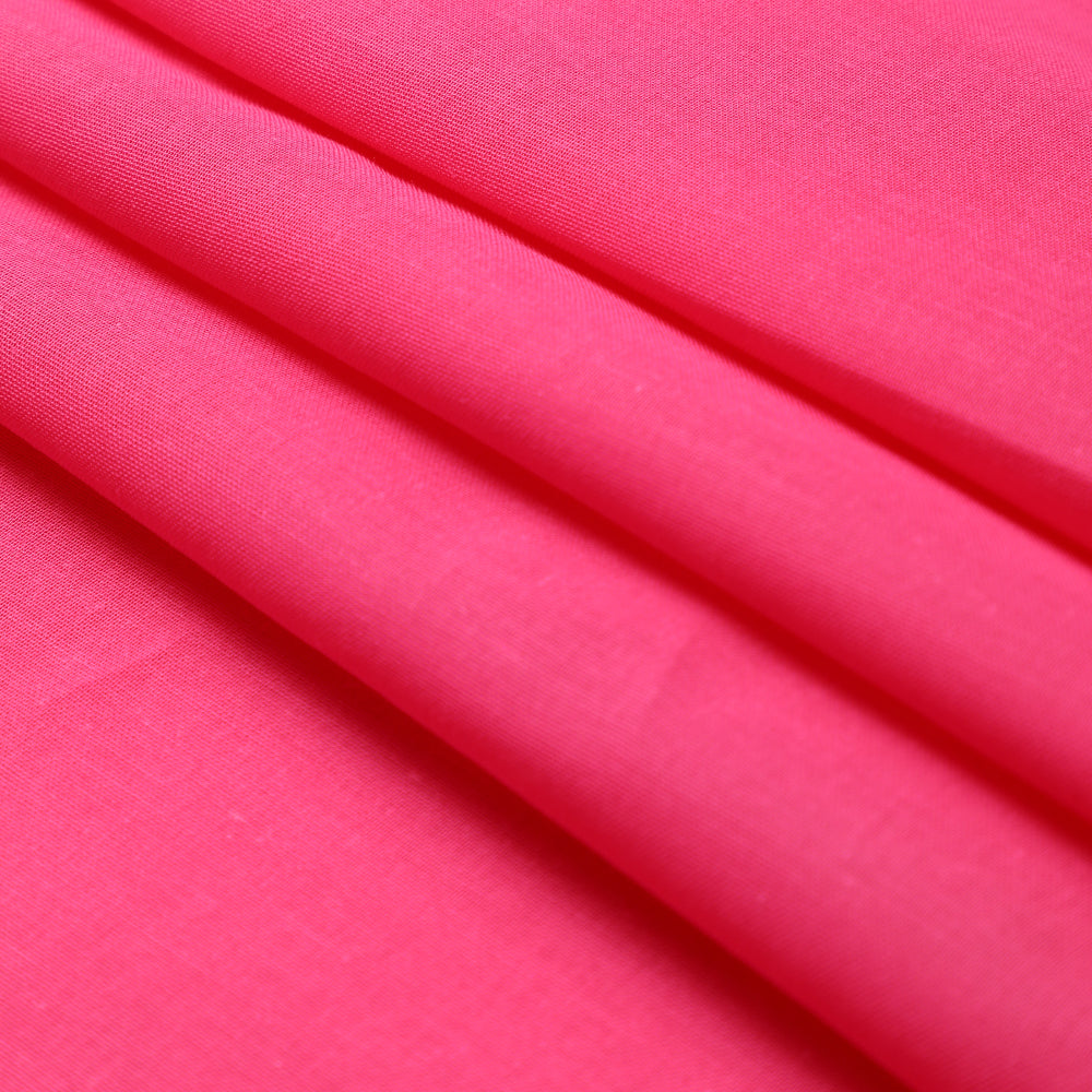 Hot Pink Color Piece Dyed High Twist 2x2 Cotton Voile Fabric