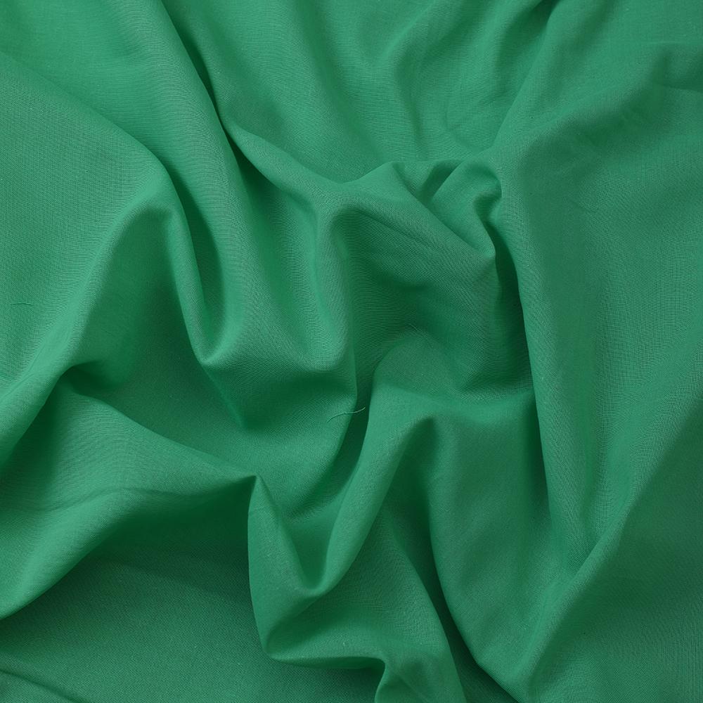 Green Color Piece Dyed High Twist 2x2 Cotton Voile Fabric