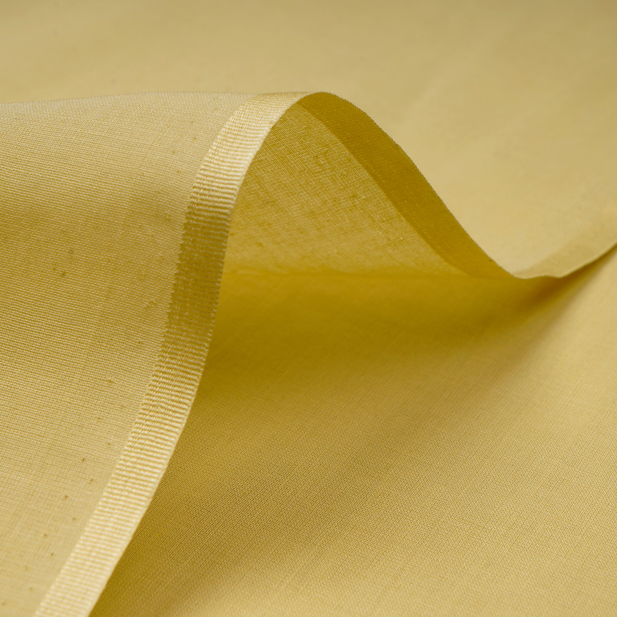 Yellow Jasmine Mill Dyed High Twist 2x2 Cotton Voile Fabric