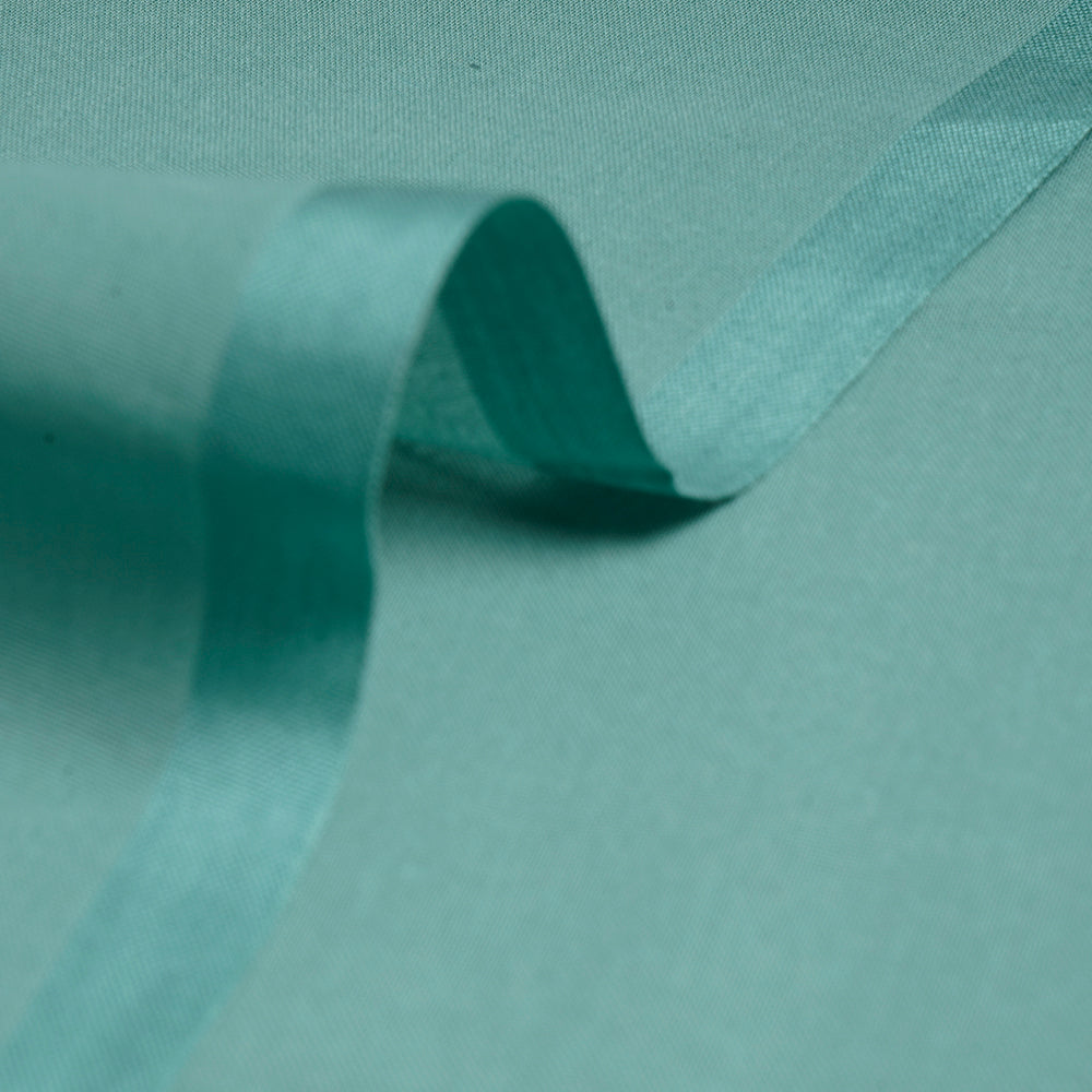 Medium Turquoise Color Mill Dyed High Twist 2x2 Cotton Voile Fabric