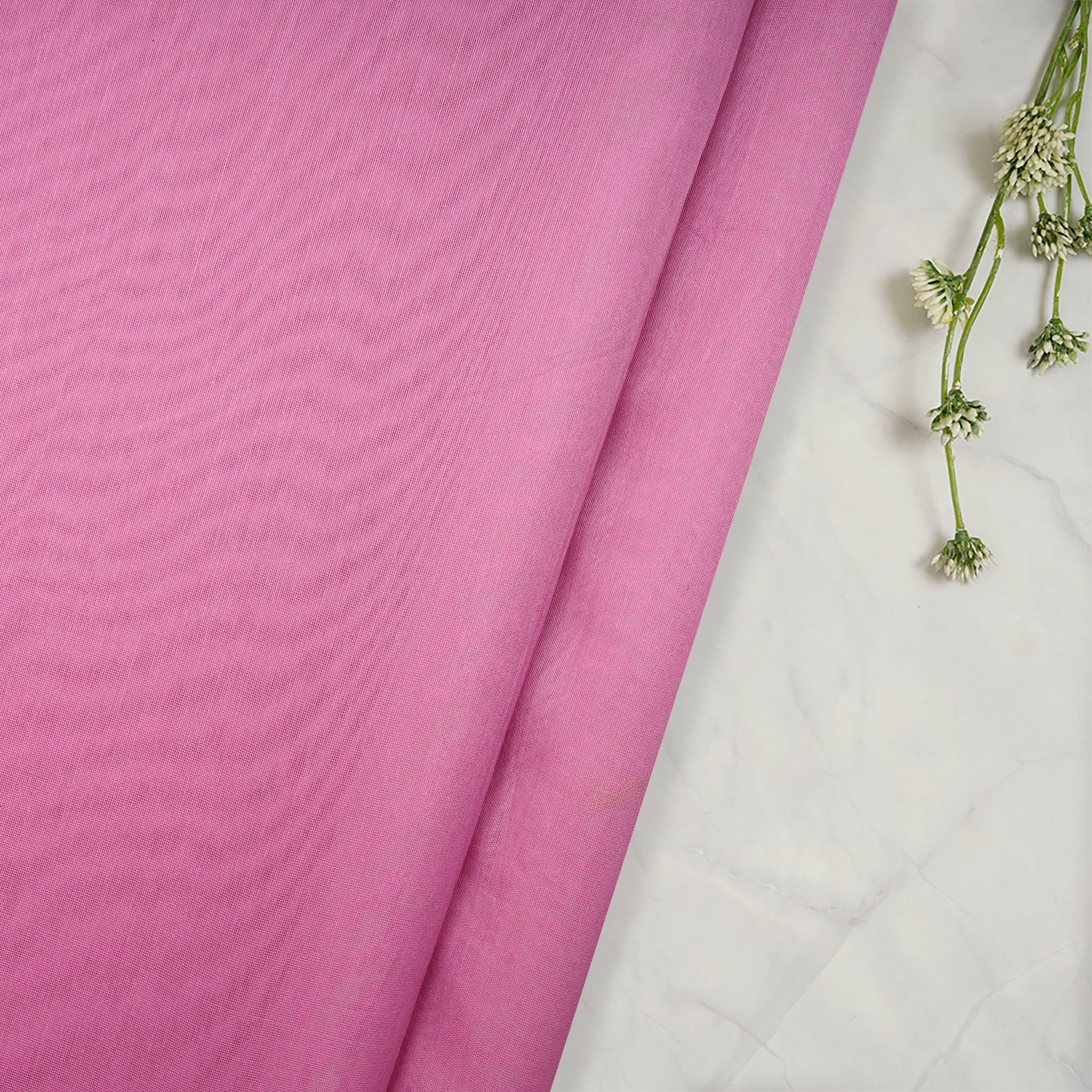 Light Pink Color Piece Dyed Chanderi Fabric