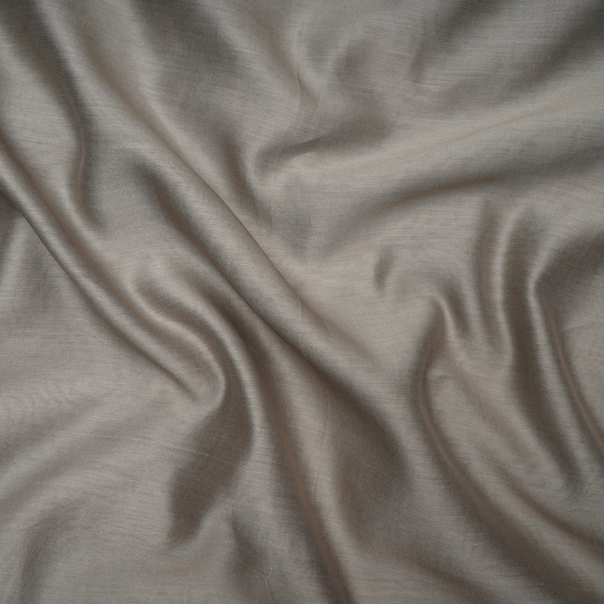 Smoke Grey Color Piece Dyed Chanderi Fabric