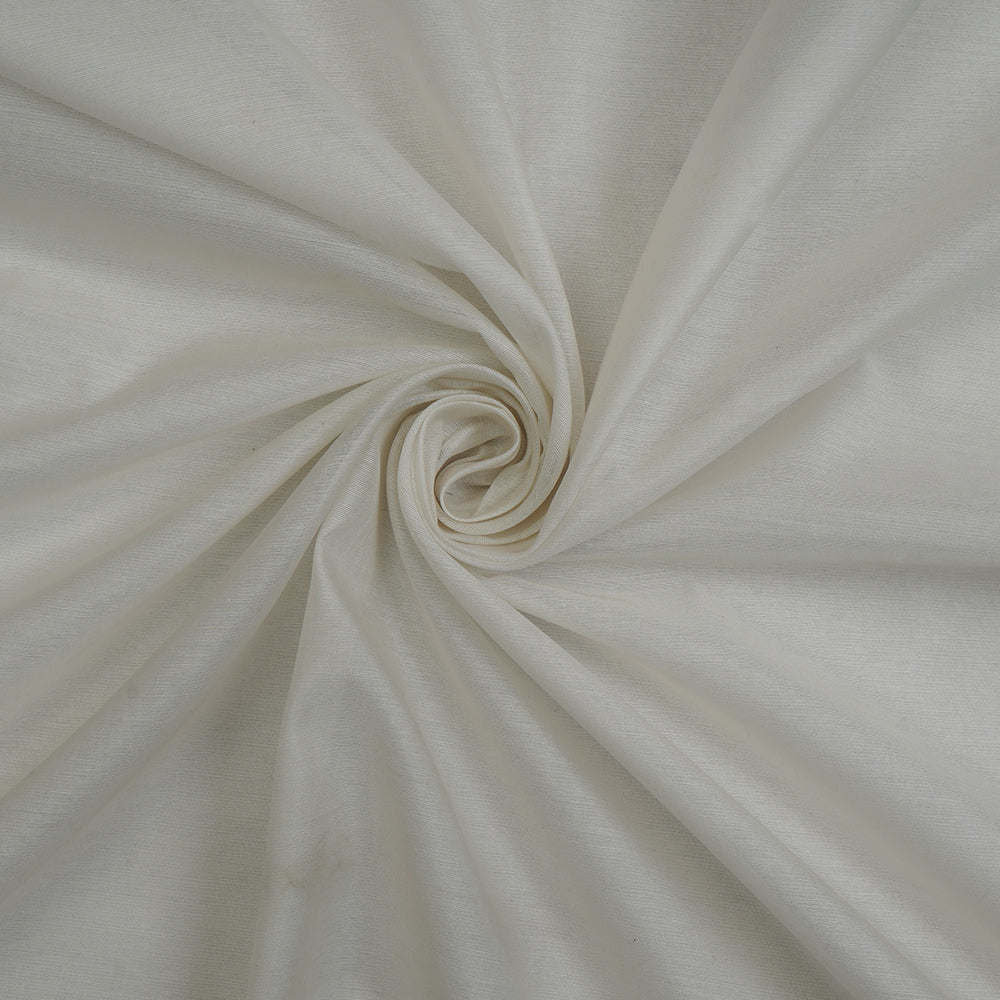 White Color Spun Cotton Fabric