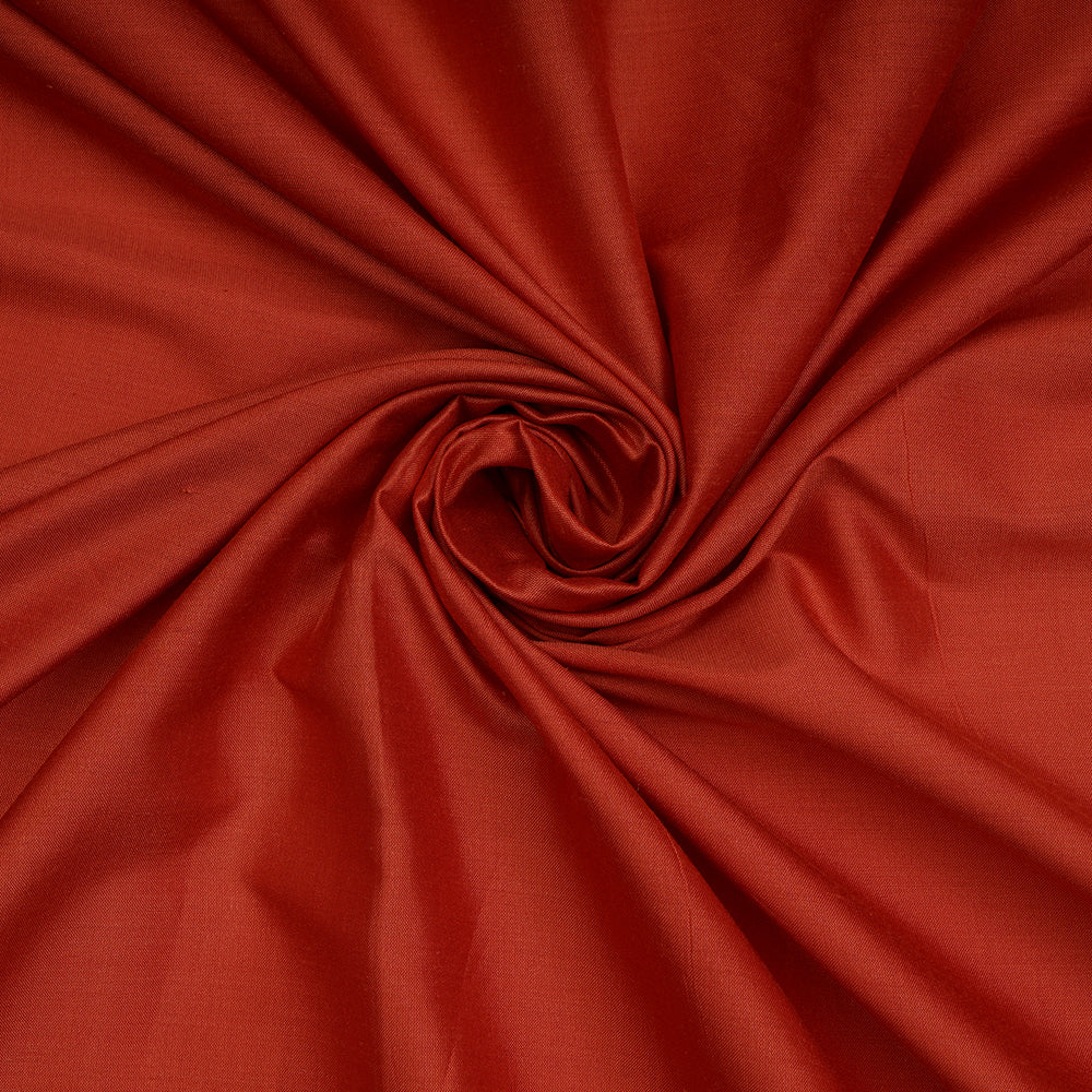 Red Color Natural Spun Silk Fabric