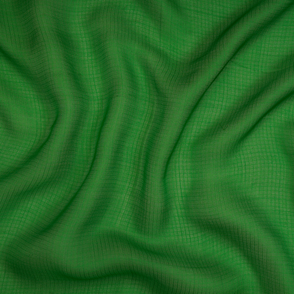 Green Color Plain Kota Silk Fabric