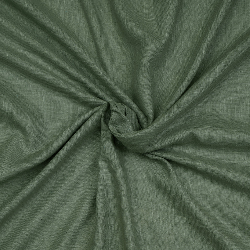 Gum Leaf Color Natural Matka Silk Fabric