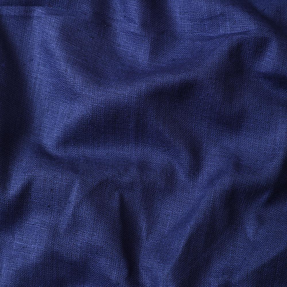 Navy Blue Color Natural Matka Silk Fabric