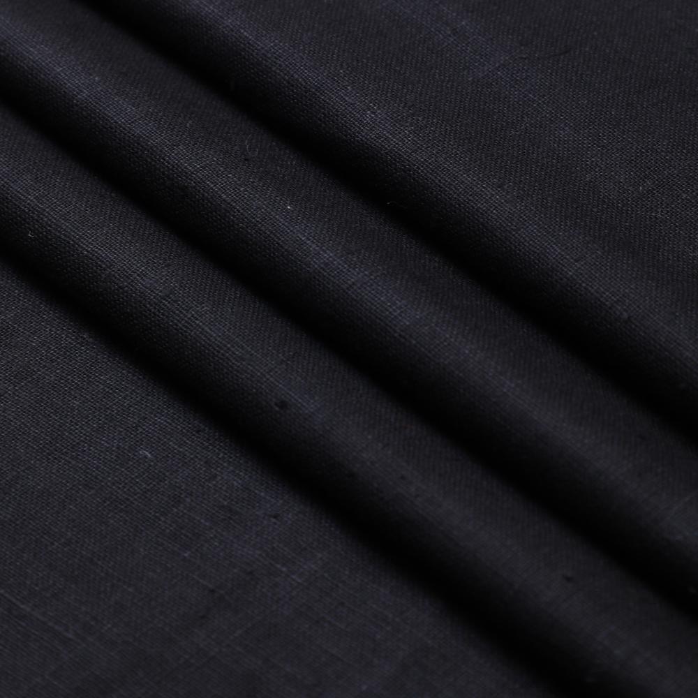 Black Color Natural Matka Silk Fabric