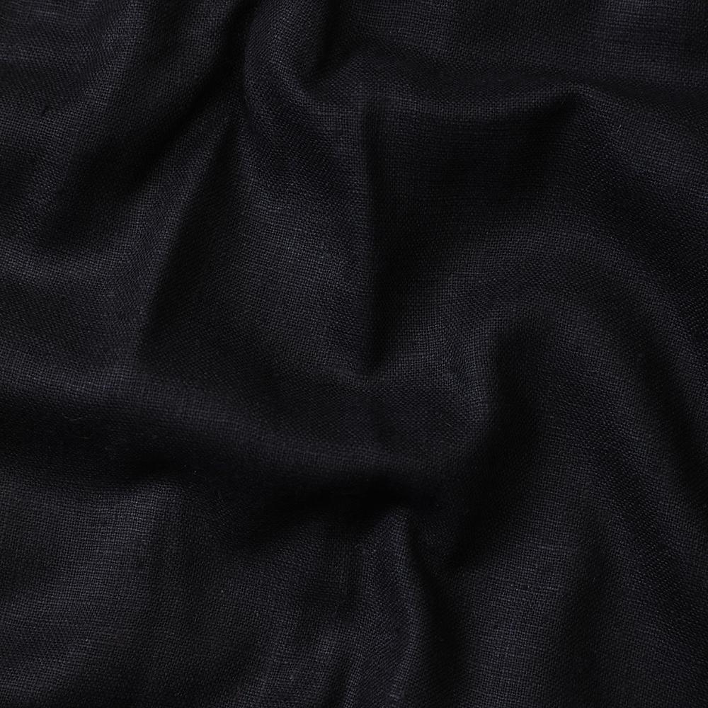Black Color Natural Matka Silk Fabric