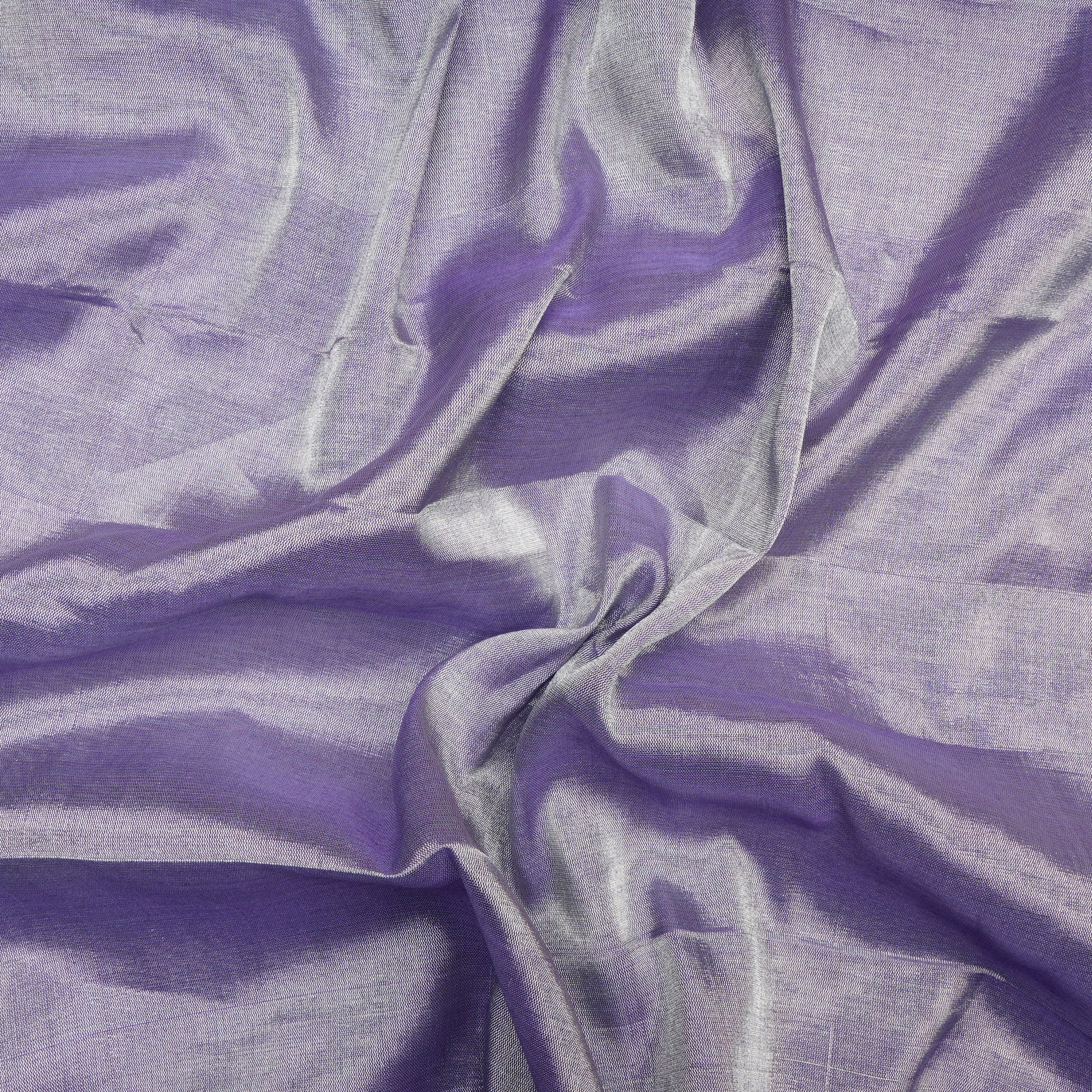 Metallic Purple Color Handwoven Pure Tissue Fabric