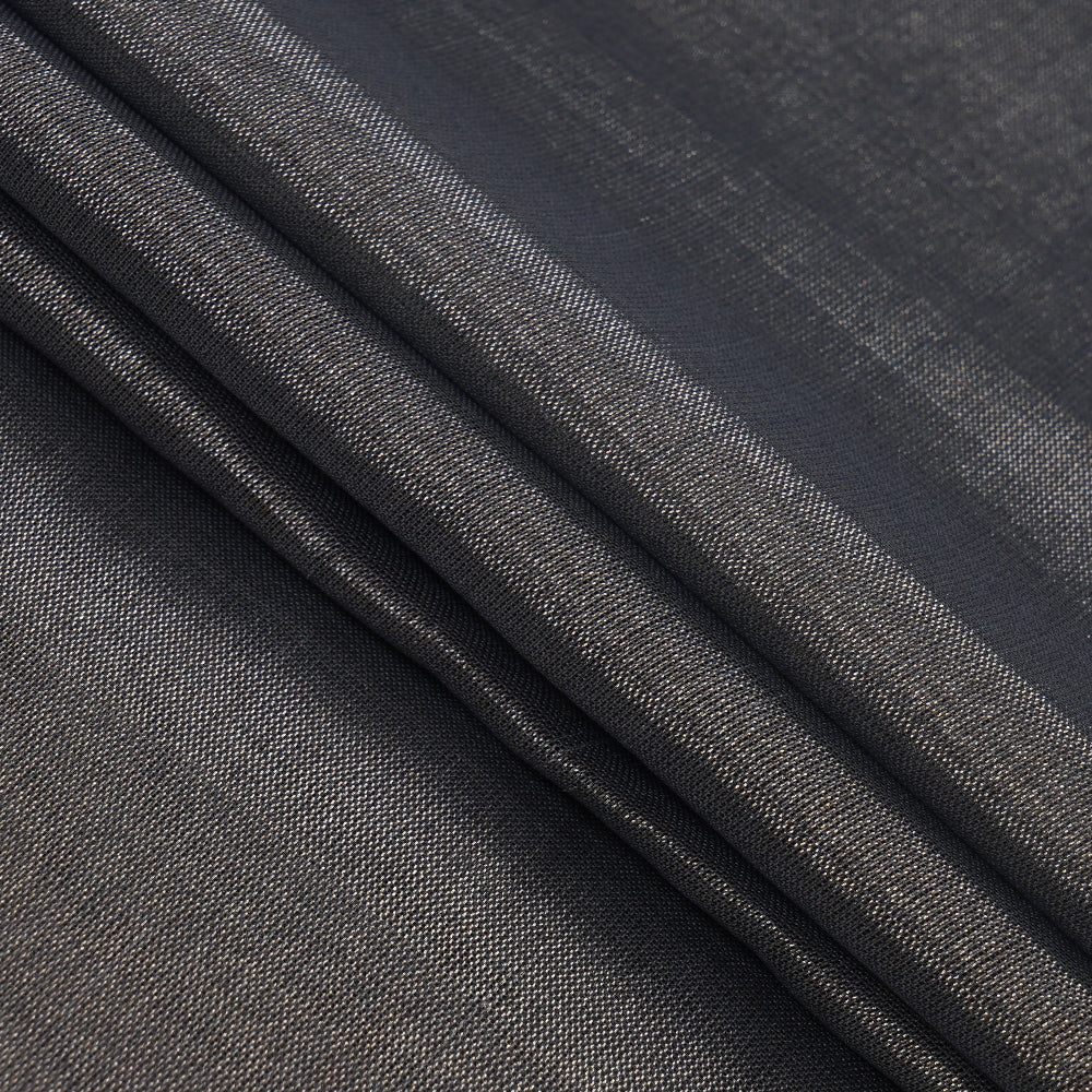 Metallic Grey Color Handwoven Pure Tissue Fabric