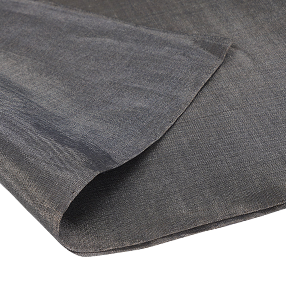 Metallic Grey Color Handwoven Pure Tissue Fabric
