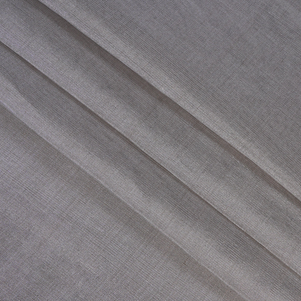 Silver Color Handwoven Pure Tissue Fabric