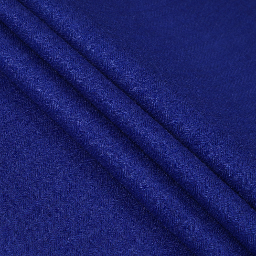 Blue Color Piece Dyed Pashmina Silk Fabric