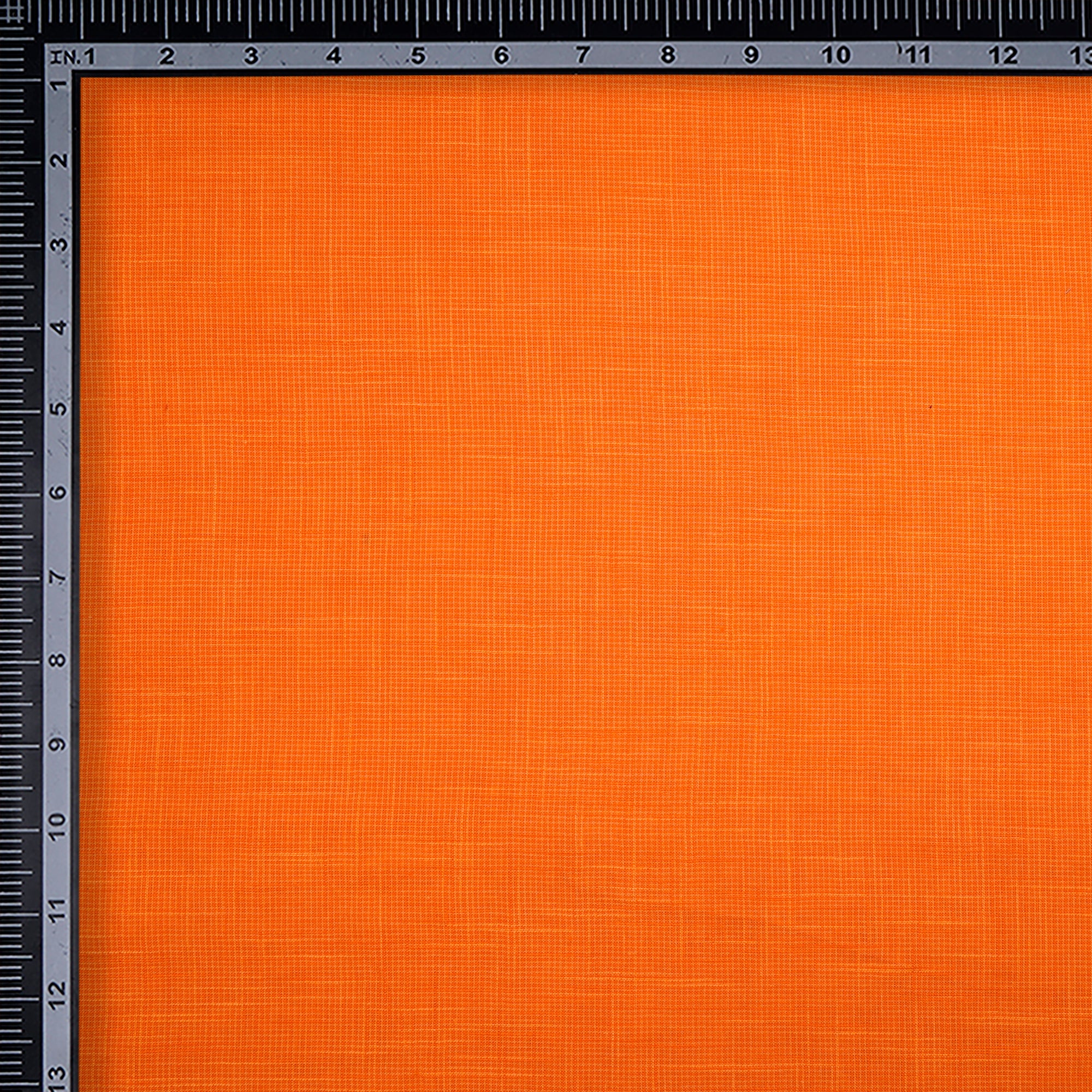 Orange Ikat Pattern Slub Cotton Fabric