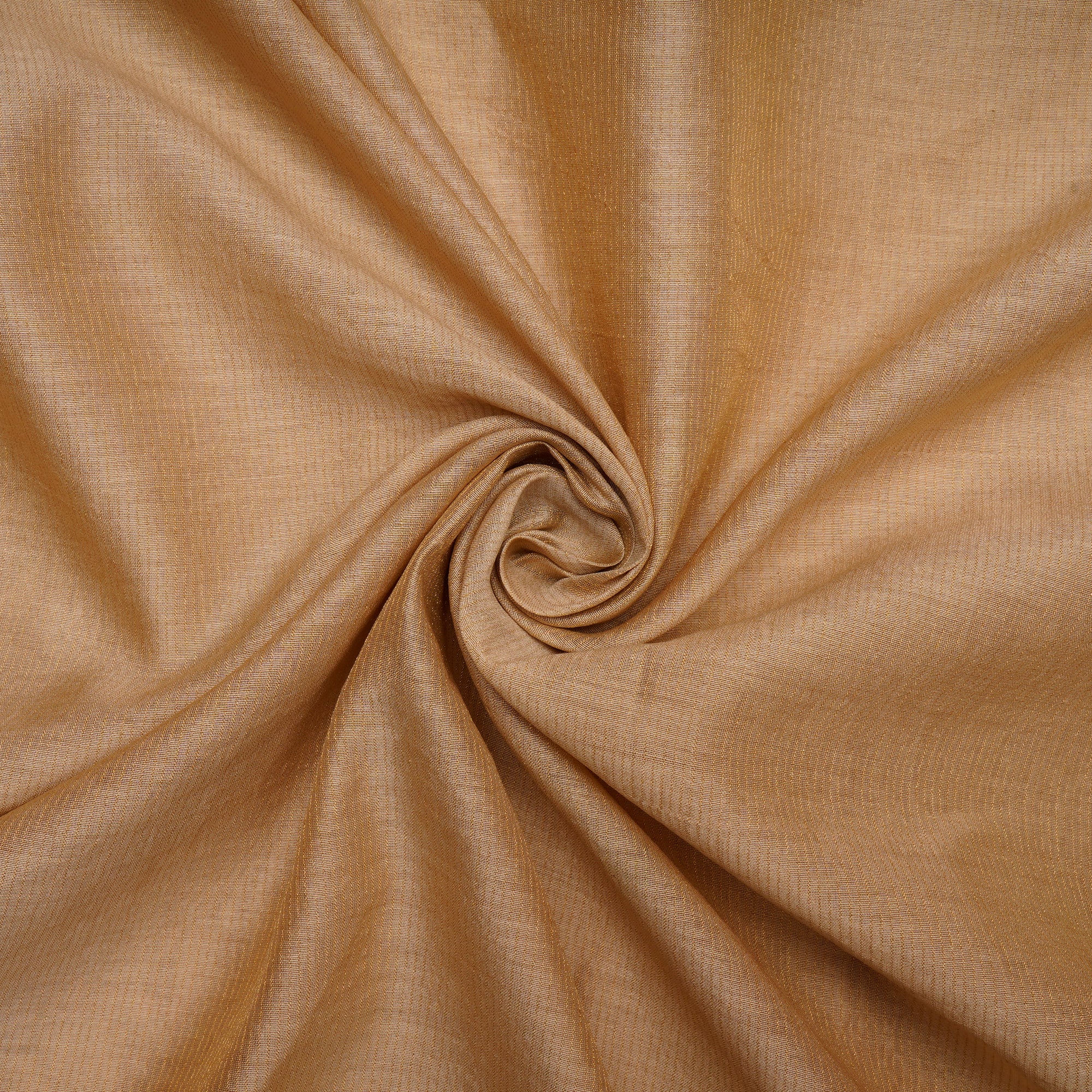 Beige Piece Dyed Pin Striped Pure Fancy Chanderi Fabric