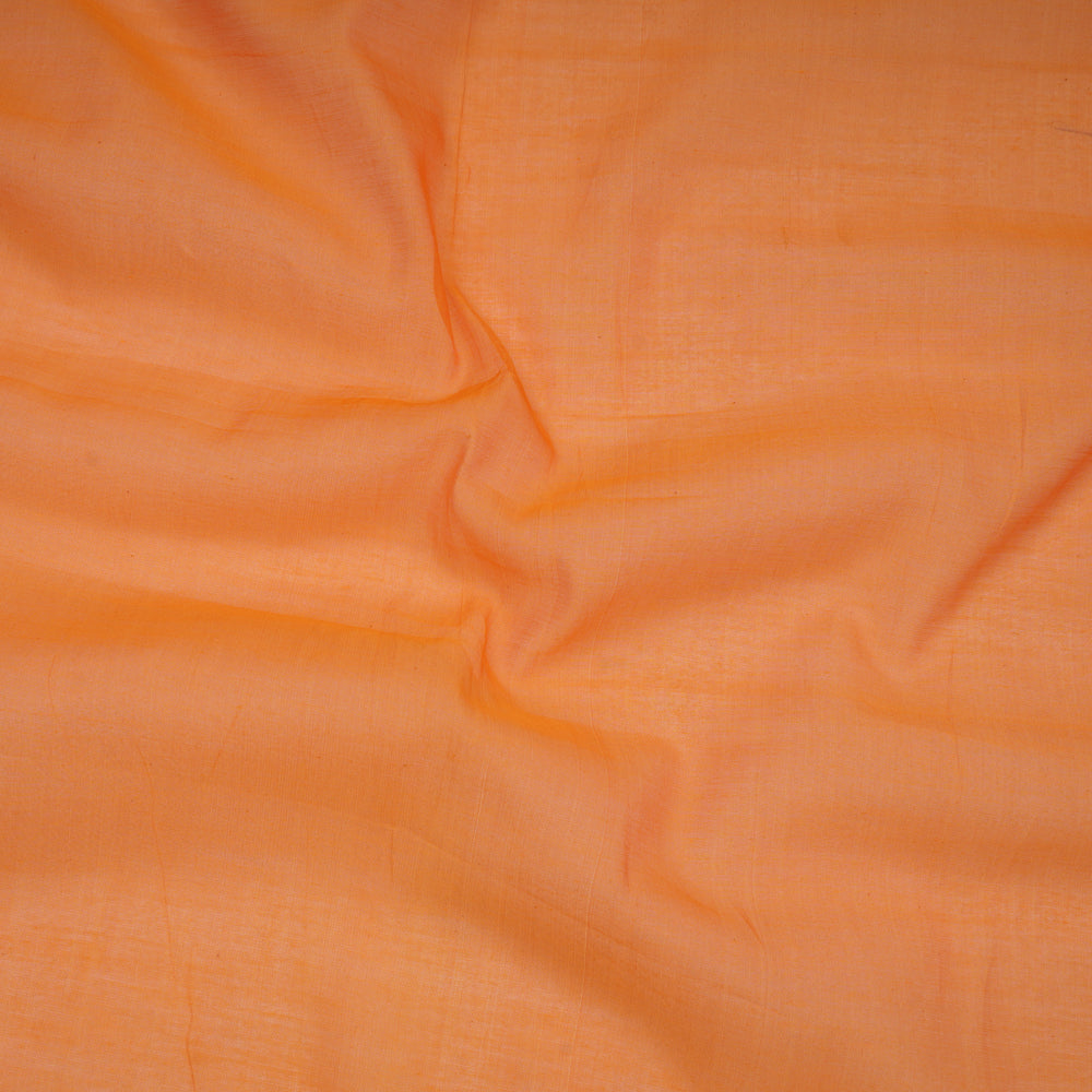 Orange Color Pure Chanderi Fabric