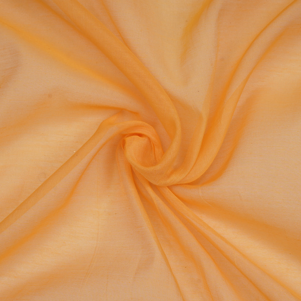 Yellow Color Pure Chanderi Fabric