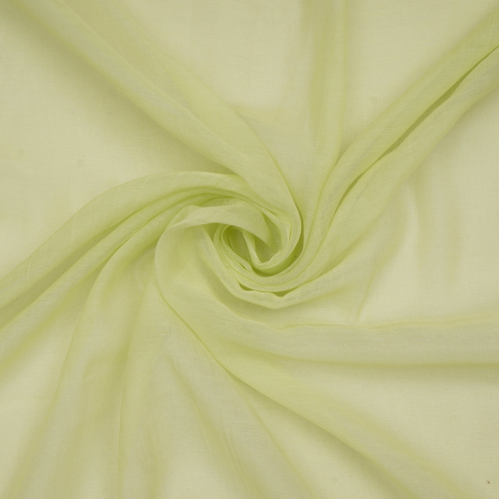 Very Light Mint Green Color Pure Chanderi Fabric
