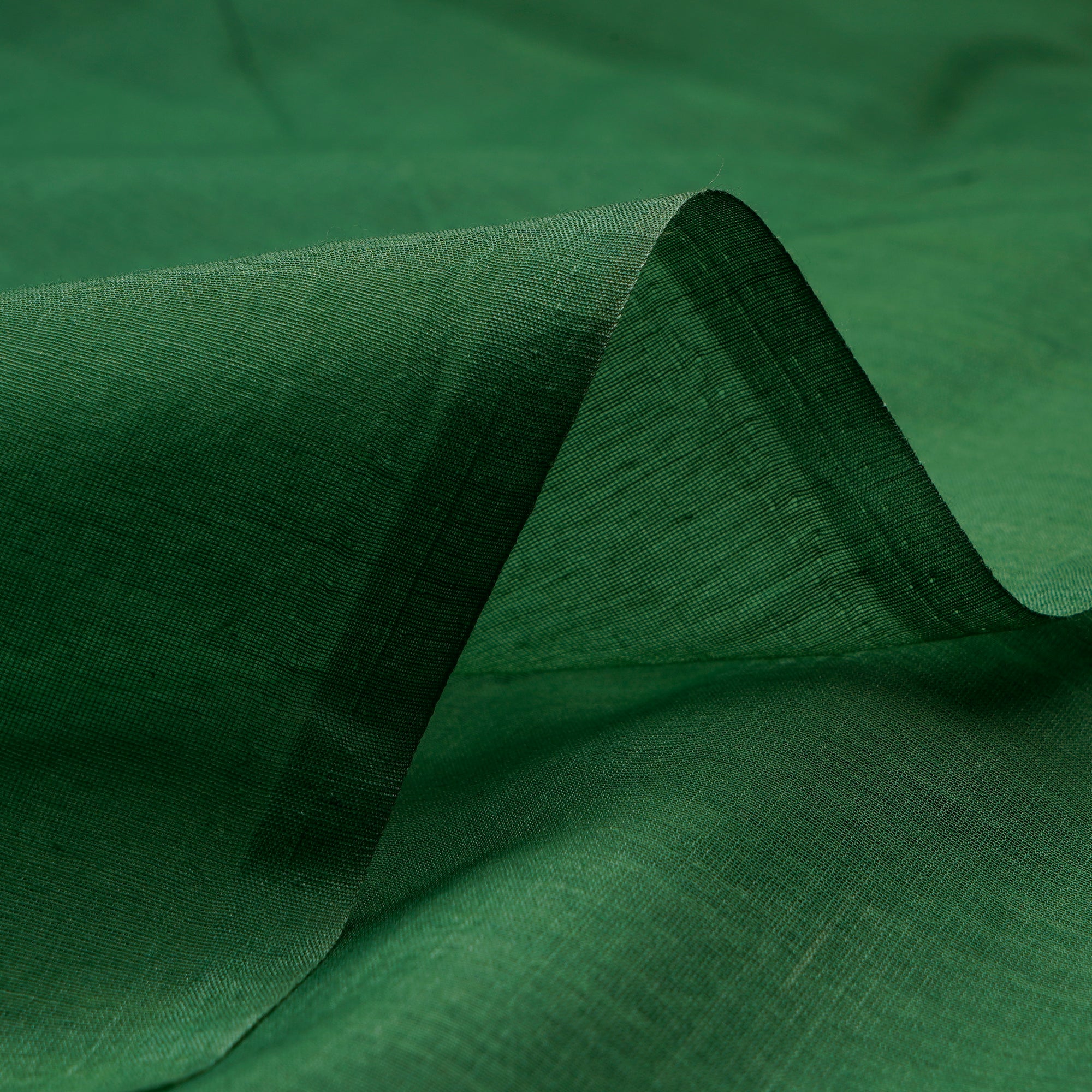 Dark Green Color Piece Dyed Fine Chanderi Fabric